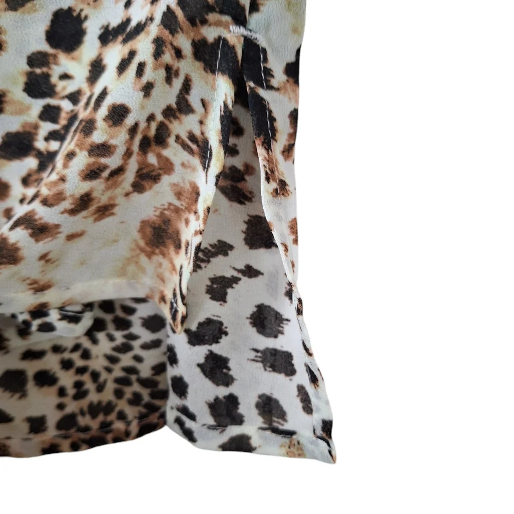 Soft Surroundings Lightweight Sheer Floral Animal Print Tunic Top Petite - Picture 9 of 14